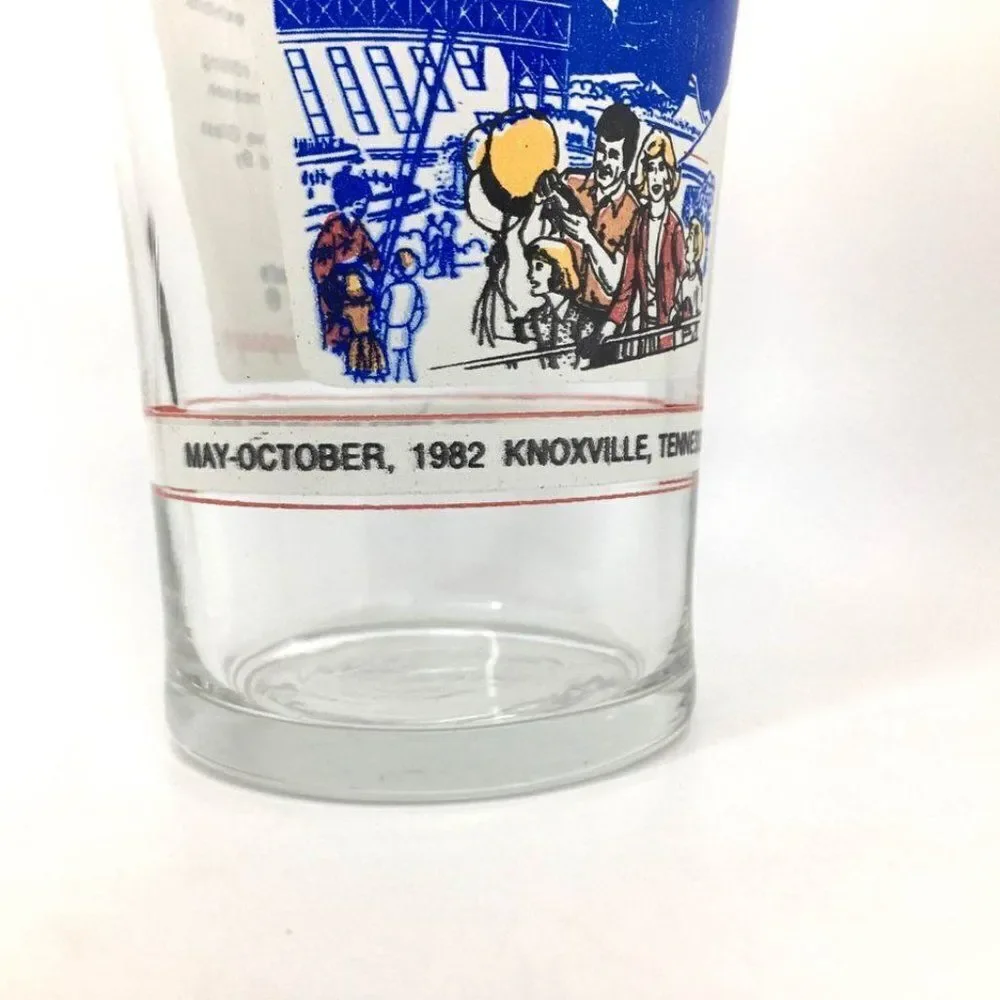 1982 World’s Fair McDonald’s Coca-Cola Glass Commerative Flared Glass Knoxville